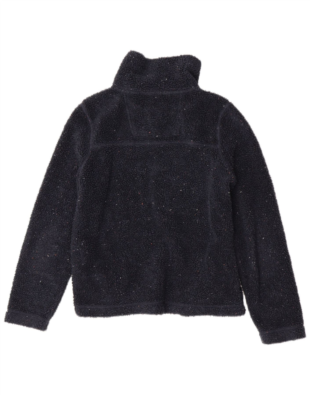 Maglione in pile da donna con collo e zip Fat Face UK 8 piccolo poliestere blu navy
