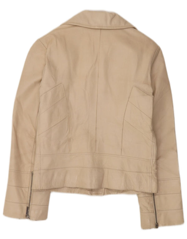 Giacca In Pelle Donna Conbipel IT 42 Beige Medio