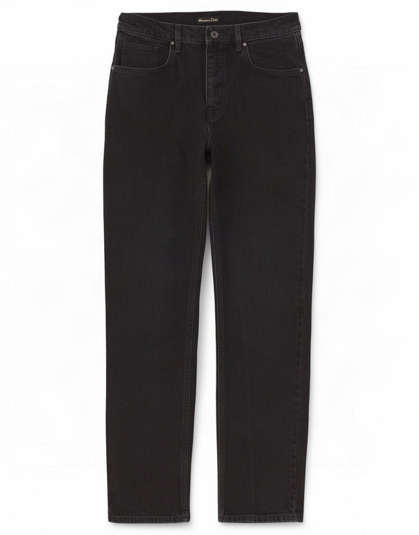 Massimo Dutti Womens Straight Jeans EU 36 XS W26 L28 Black Cotton
