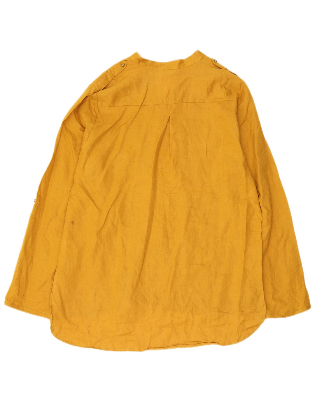 Top in camicetta da donna Marks & Spencer UK 14 grande lino giallo