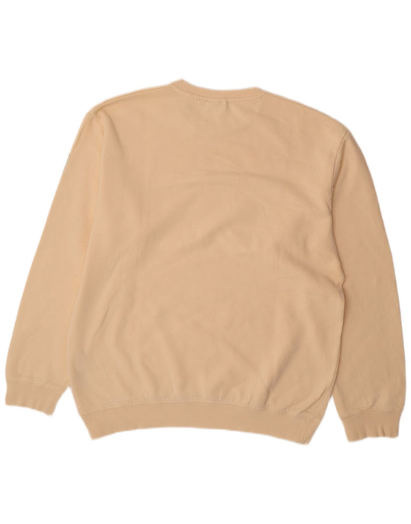Felpa da uomo con vestibilità regolare grafica Napapijri, maglione XL, cotone beige