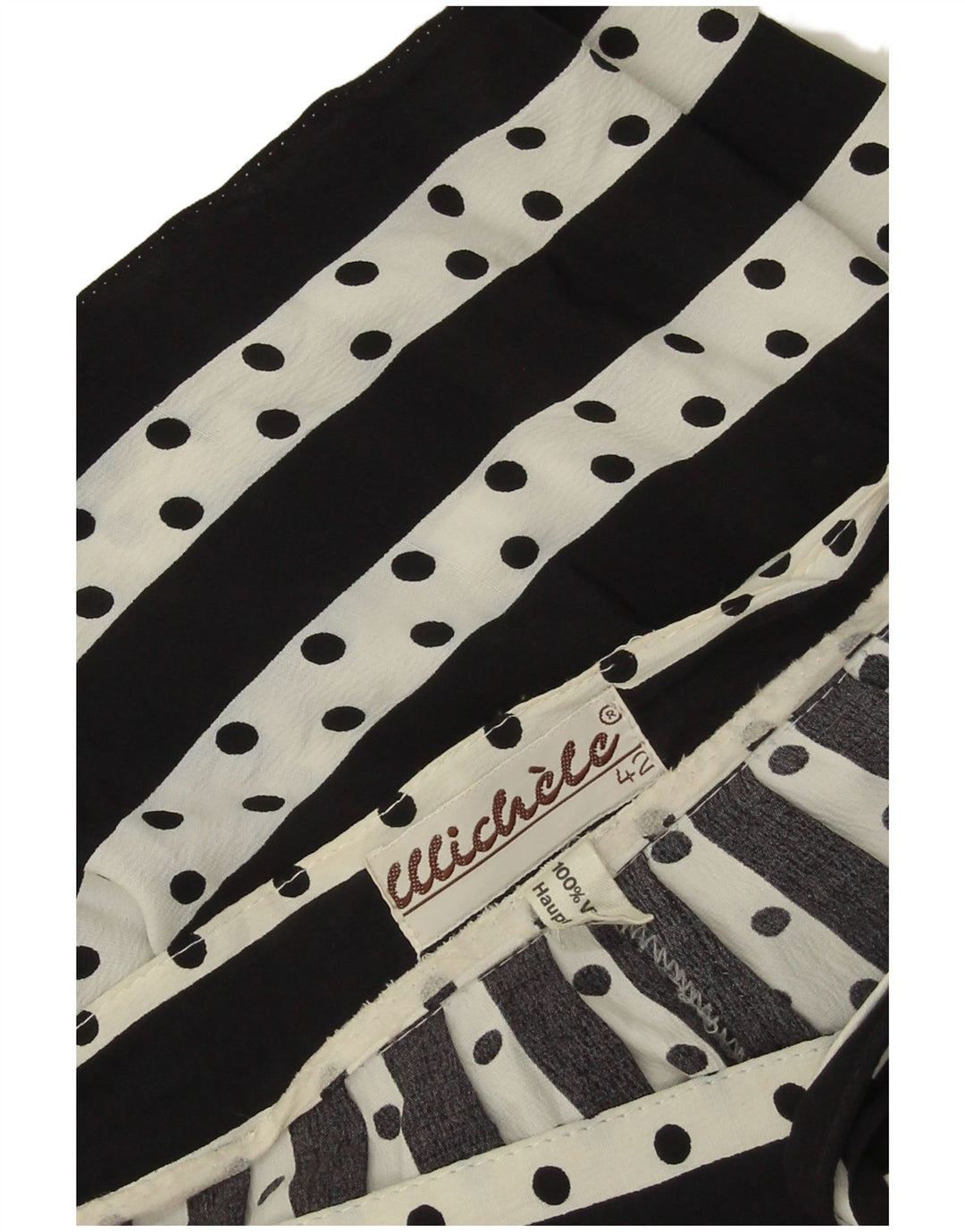 Gonna svasata da donna Wichele IT 42 media W30 viscosa a righe bianche