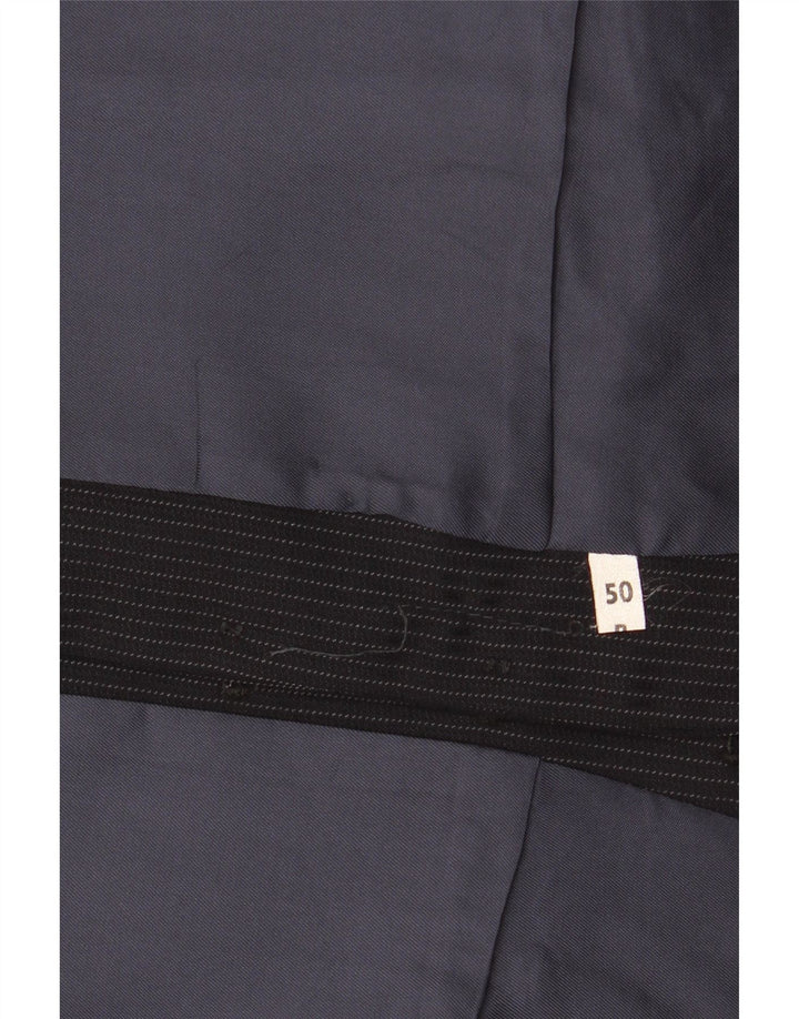 Gilet Vintage da Uomo IT 50 Medio Blu Navy Gessato