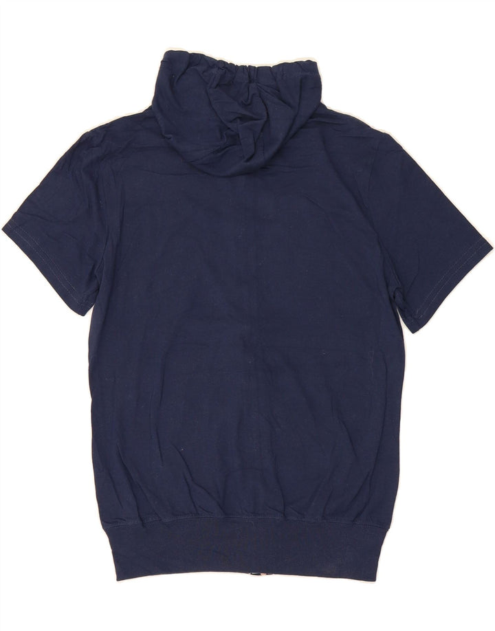 RUSSELL ATHLETIC Womens Zip Hoodie Sweater UK 12 Medium Navy Blue Vintage Russell Athletic and Second-Hand Russell Athletic from Messina Hembry 