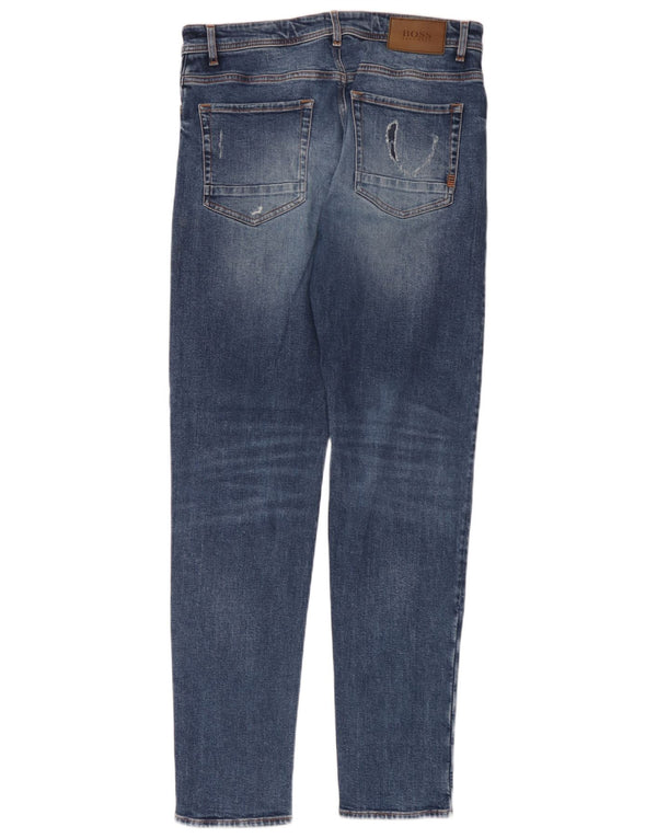 Jeans affusolati da uomo Hugo Boss W31 L34 cotone blu