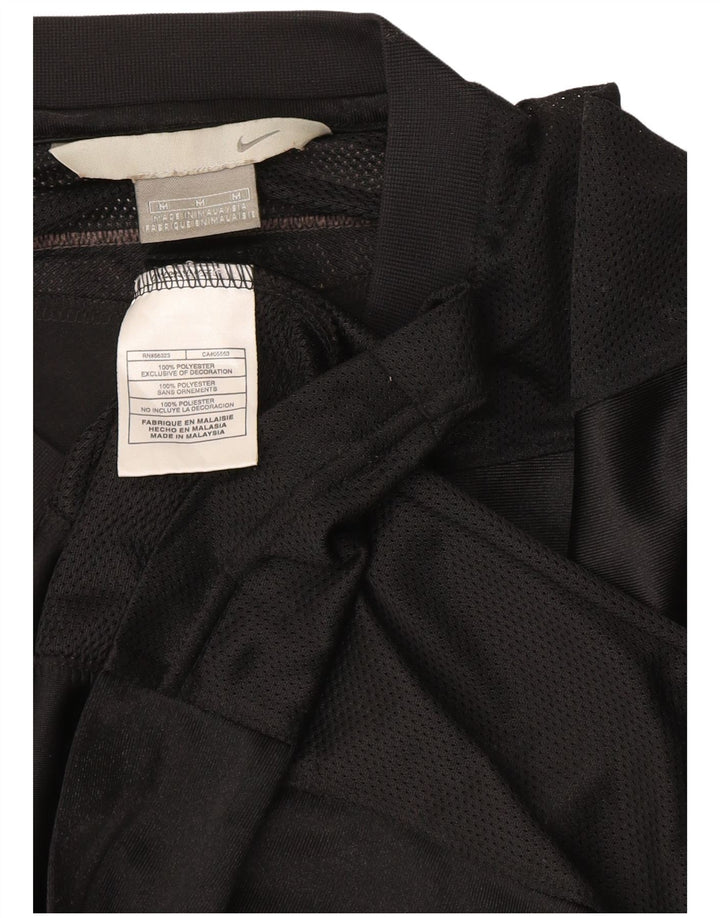 T-shirt grafica da uomo NIKE Top medio nero in poliestere