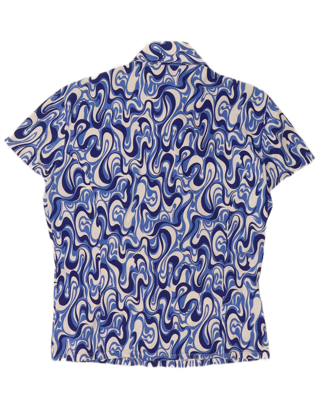 Camicia a maniche corte da uomo Naracamicee Large in cotone geometrico blu