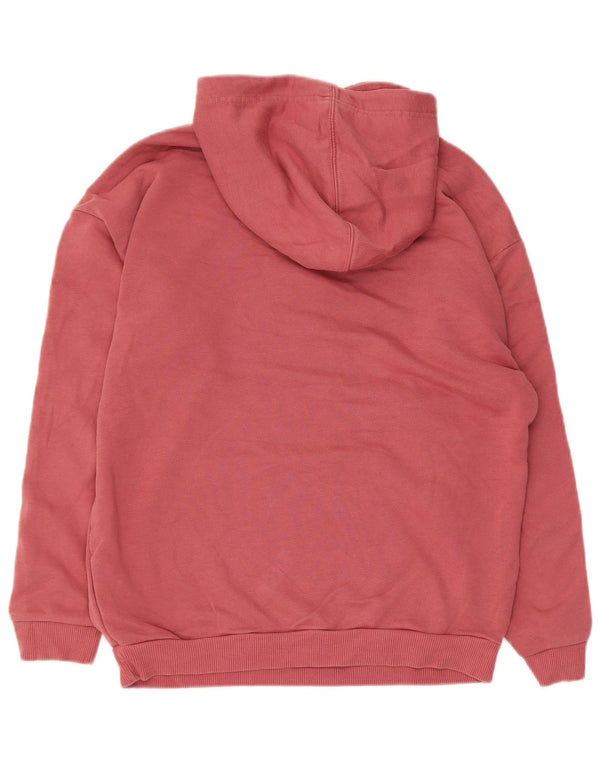 Felpa con cappuccio oversize grafica da donna Adidas UK 10 Small Pink Colourblock