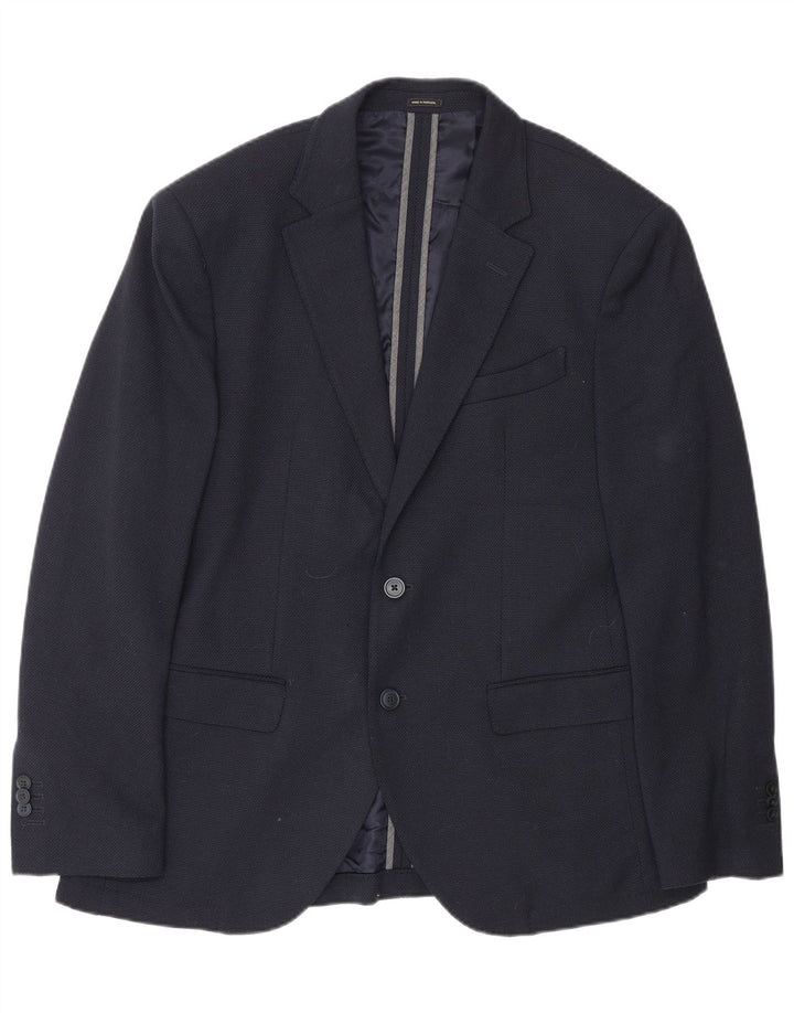 Giacca blazer da uomo a 2 bottoni Massimo Dutti EU 50 media lana blu navy