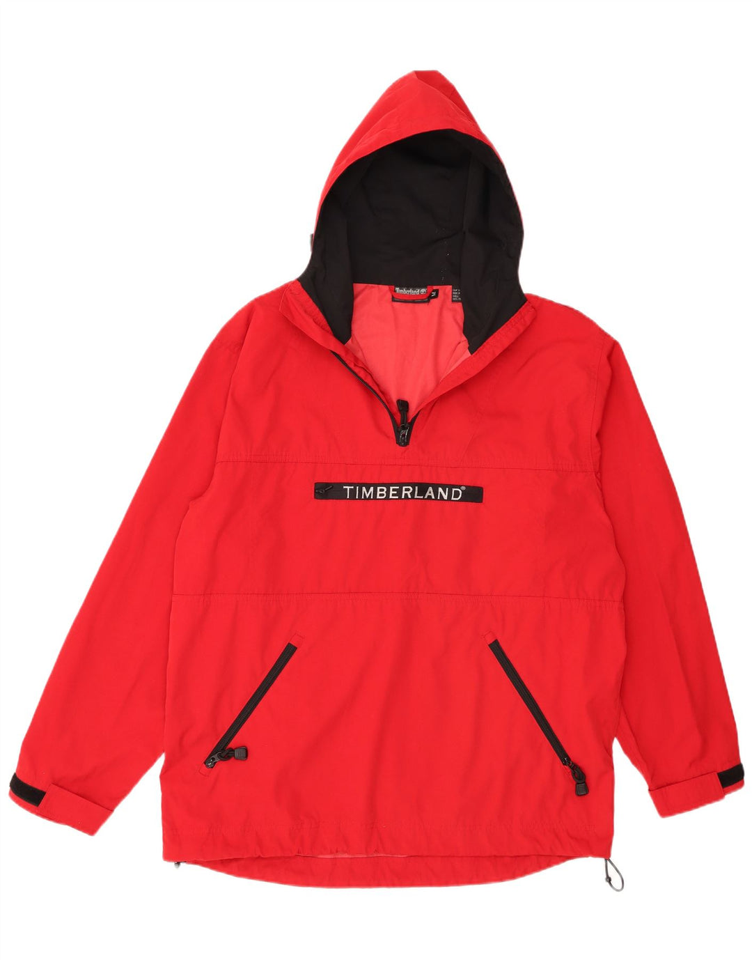 Giacca anorak grafica con cappuccio da uomo Timberland UK 38 poliestere rosso medio