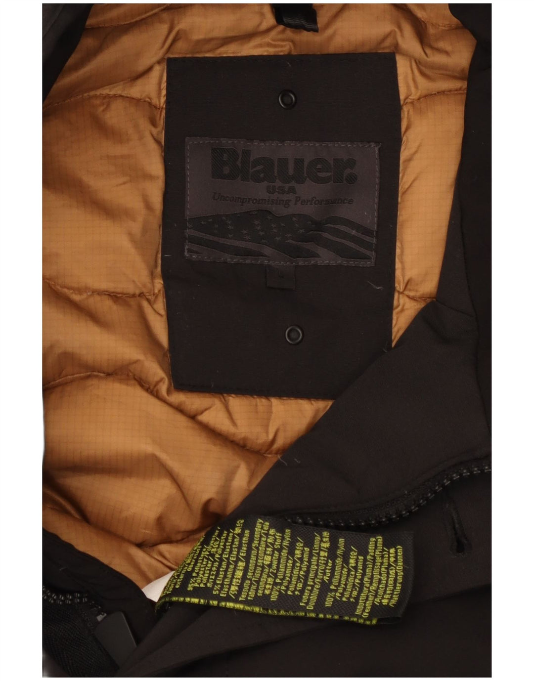 Giacca imbottita da uomo Blauer UK 40 grande nylon nero