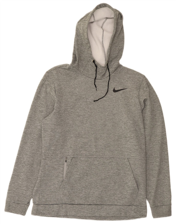 Felpa con cappuccio Nike Dri Fit Standard Fit da uomo in poliestere chiazzato grigio medio