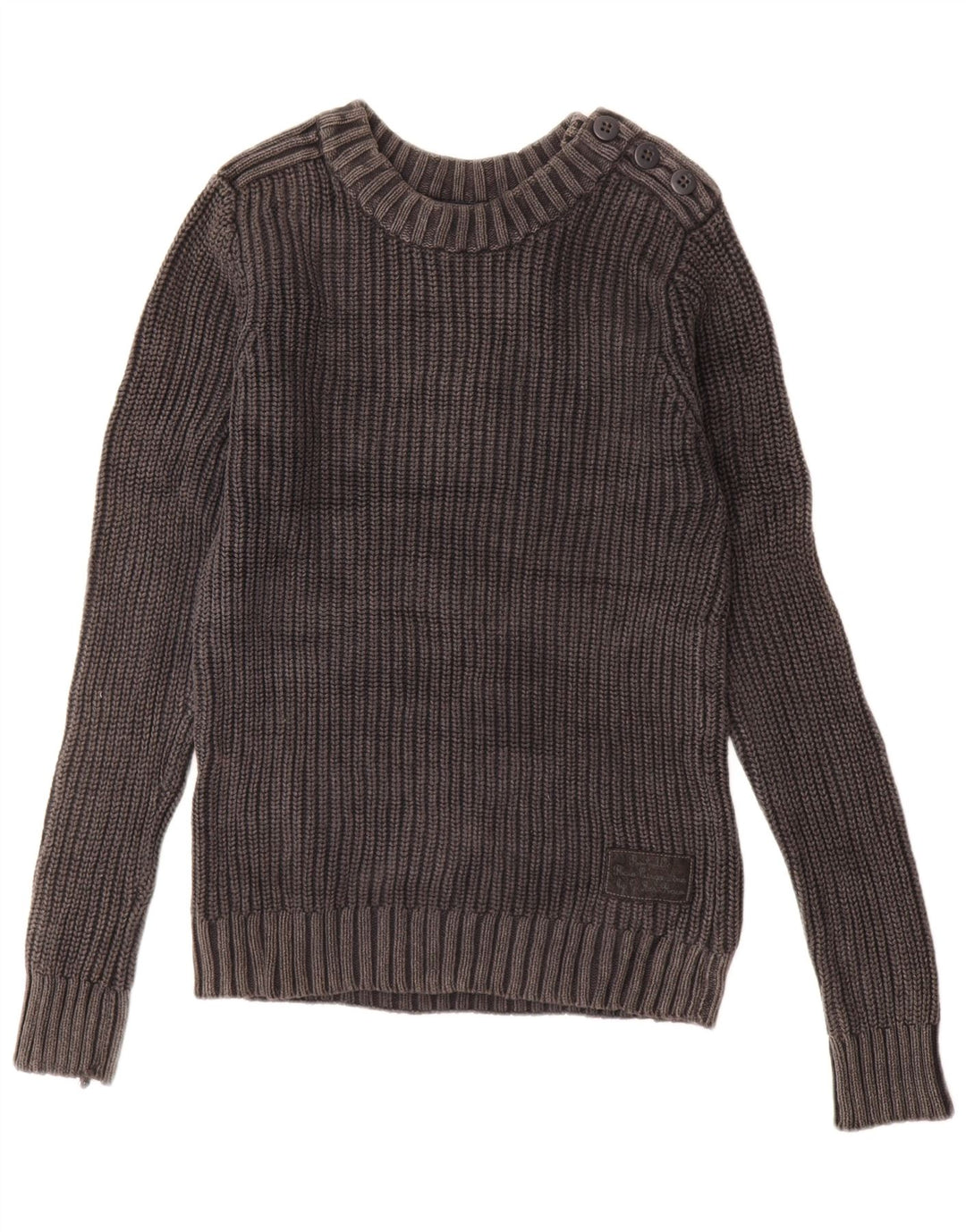 Maglione da uomo con scollo a barca G-Star in cotone grigio medio