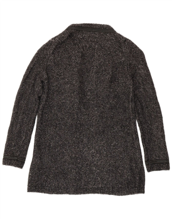 Maglione cardigan lungo da donna Massimo Dutti UK 14 Grigio medio chiazzato