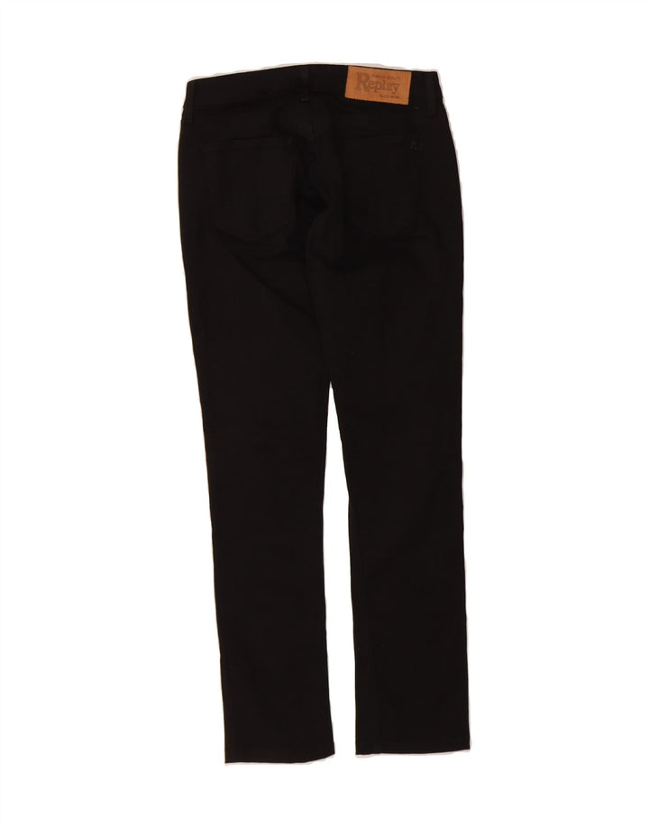 REPLAY Womens Slim Jeans W28 L30 Black Cotton Vintage Replay and Second-Hand Replay from Messina Hembry 