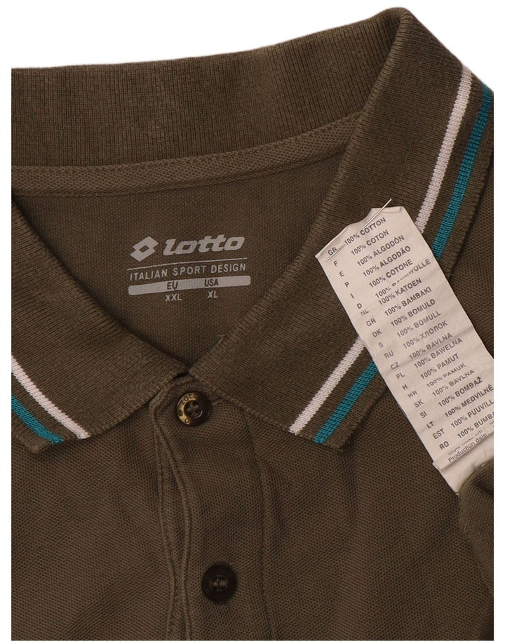 Polo da uomo Lotto XL in cotone kaki