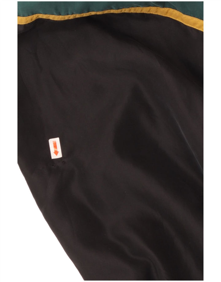 JEAN LEGALLI Giubbotto bomber da uomo UK 42 XL Seta color block verde