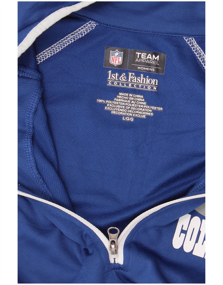 Maglia della tuta pullover con zip e collo da donna NFL Colts UK 16 grande blu navy