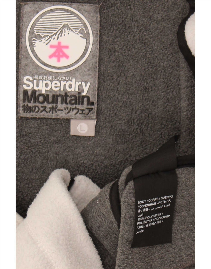 Giacca in pile da donna Superdry UK 14 Large Poliestere bianco