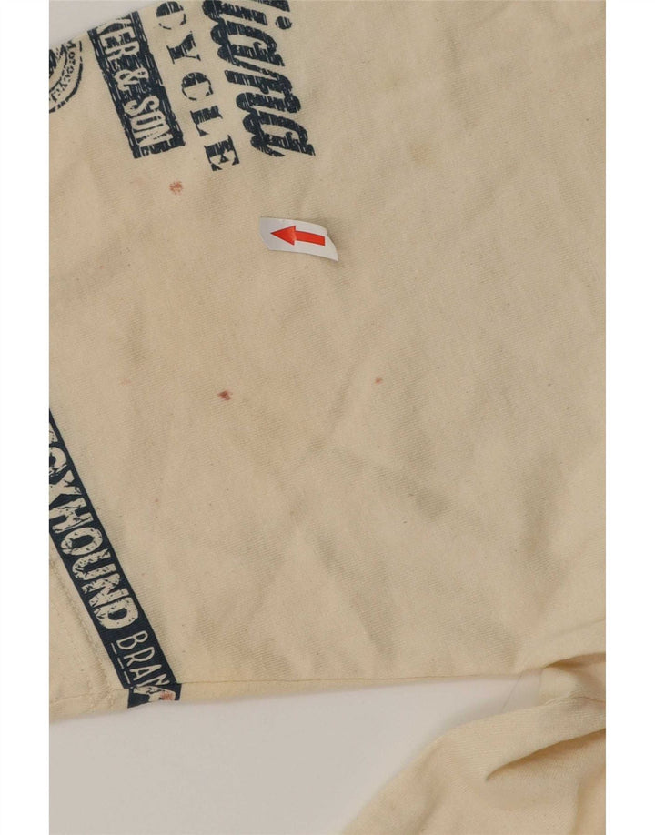 Polo grafica da uomo Foxhound in cotone beige medio retrò