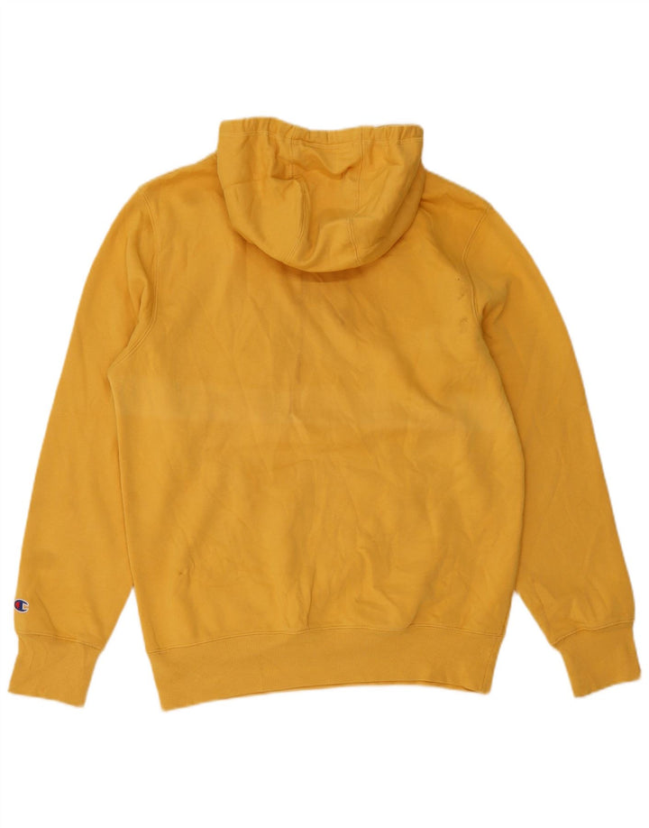 Maglione con cappuccio grafico da uomo CHAMPION piccolo giallo