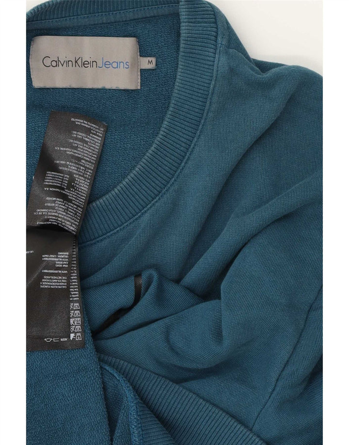 Calvin Klein Jeans Felpa grafica da uomo Maglione in cotone blu medio