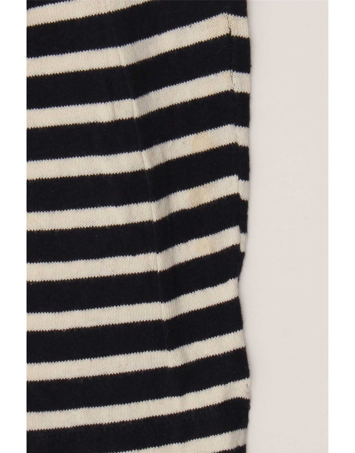 Top Zara da uomo a maniche lunghe in cotone a righe grandi blu navy