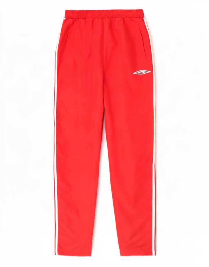 Pantaloni da tuta da uomo Umbro in poliestere color block rosso medio