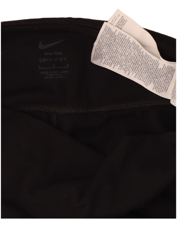 Leggings Nike Dri Fit da donna UK 16 Large Nero Poliestere