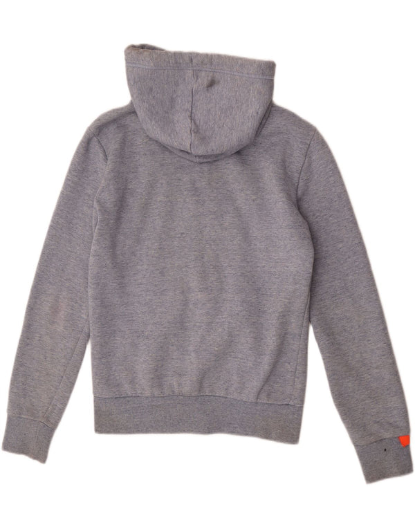 Maglione con cappuccio e zip da uomo Superdry piccolo in cotone grigio