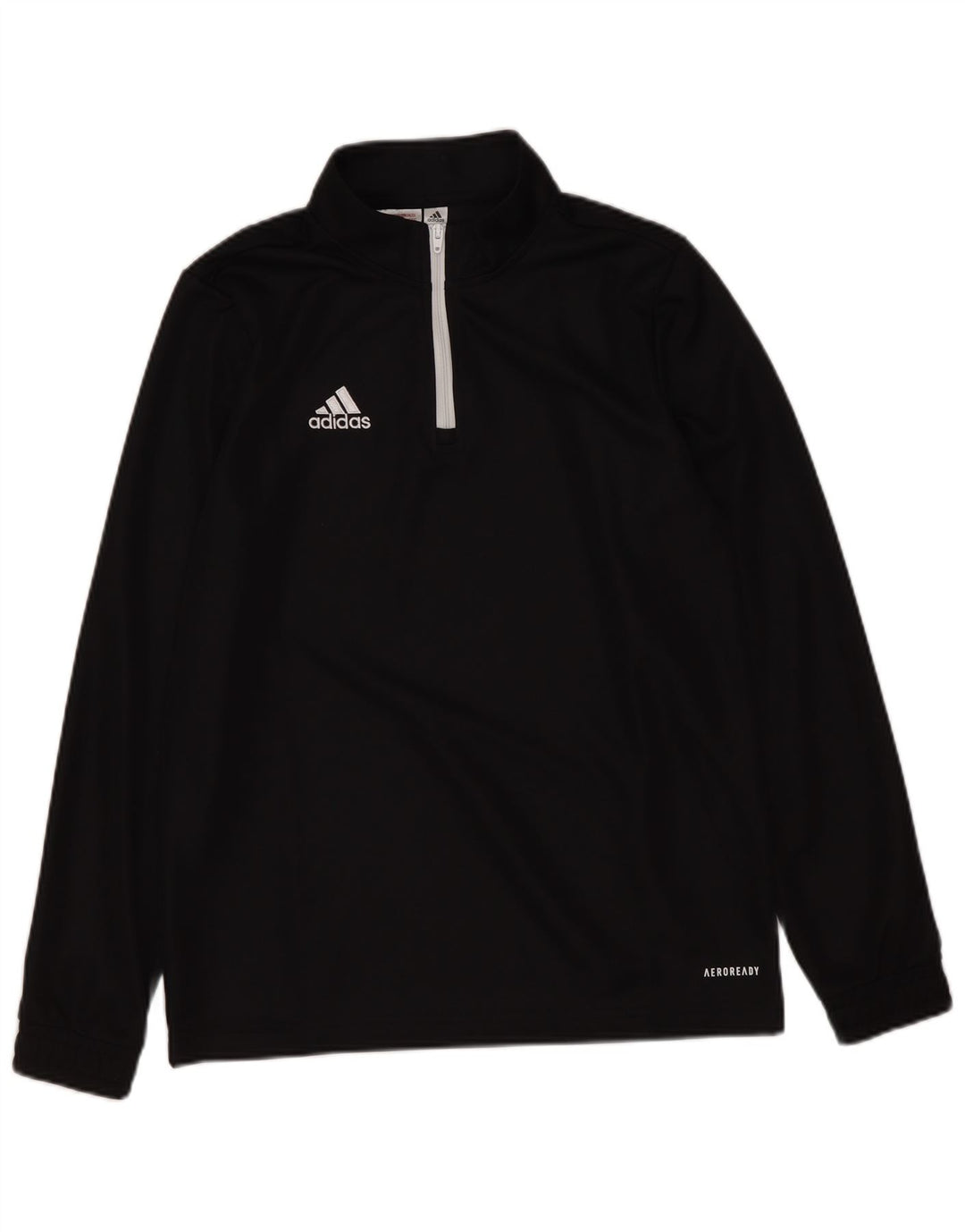 Top della tuta da ginnastica Adidas Aeroready Zip Neck Pullover da ragazzo 11-12 anni Nera