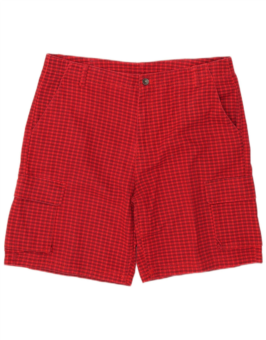 Pantaloncini cargo da uomo Converse W38 XL Poliestere a quadri rossi