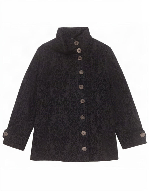 Desigual Soprabito grafico da donna EU 44 XL Nero floreale