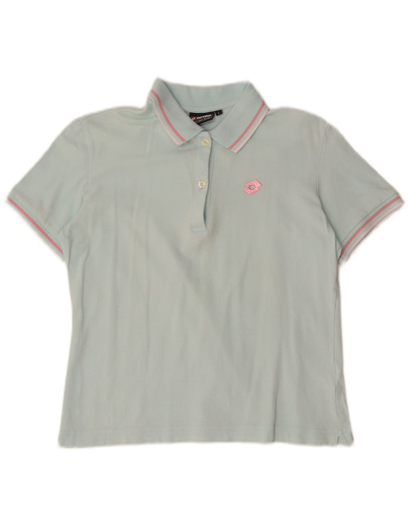 Polo da donna Lotto UK 14 grande in cotone blu