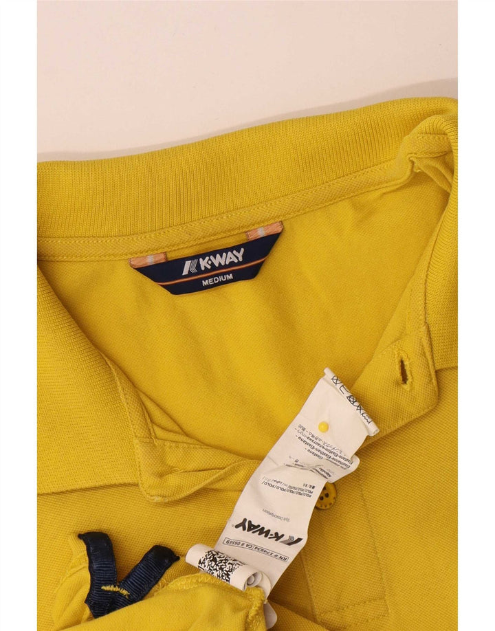 Polo Uomo K-Way in cotone rigato giallo medio
