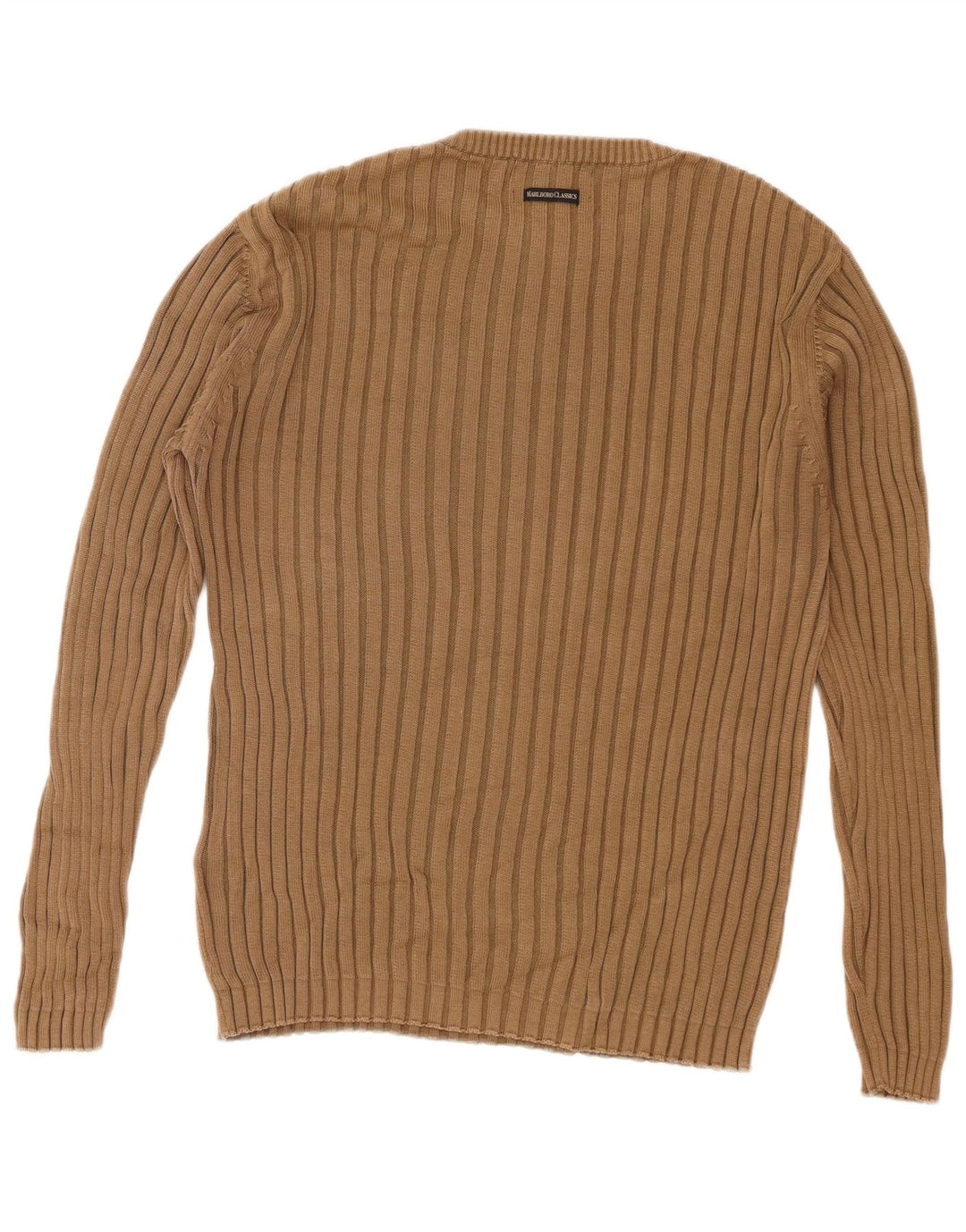 Marlboro Classics Maglione girocollo da uomo in cotone marrone medio