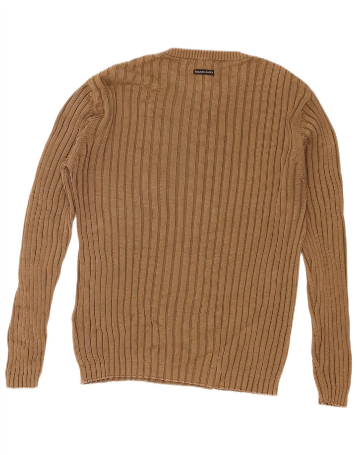 Marlboro Classics Maglione girocollo da uomo in cotone marrone medio