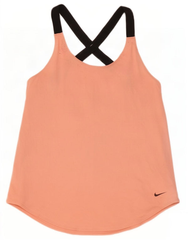 Canotta standard Nike da donna Dri Fit UK 4 XS poliestere color block rosa