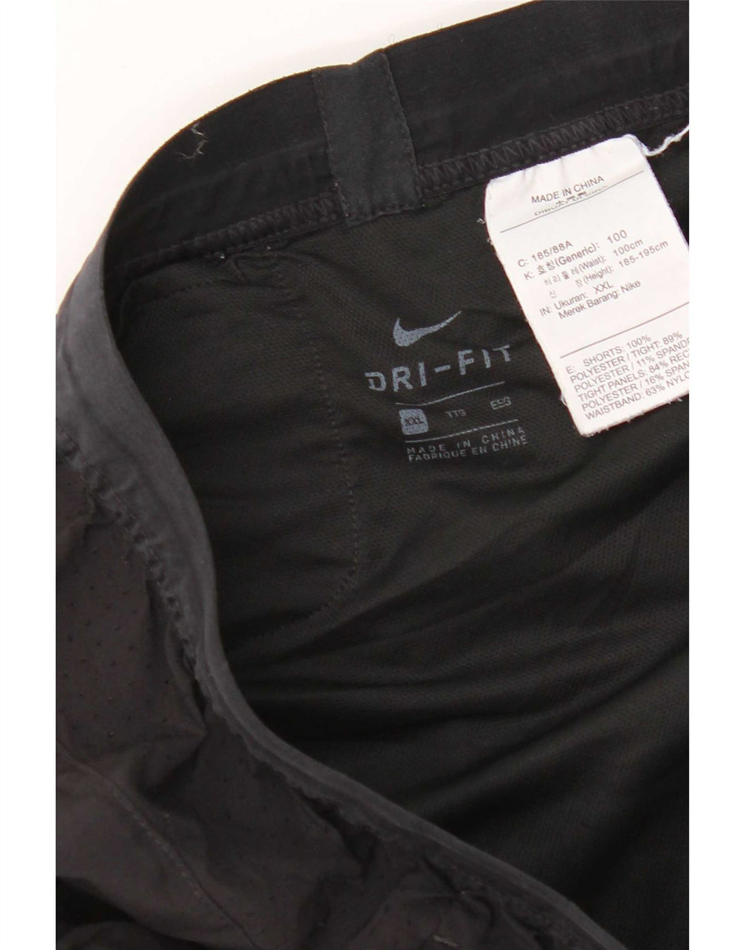 Pantaloncini sportivi Nike Dri Fit da uomo 2XL poliestere nero