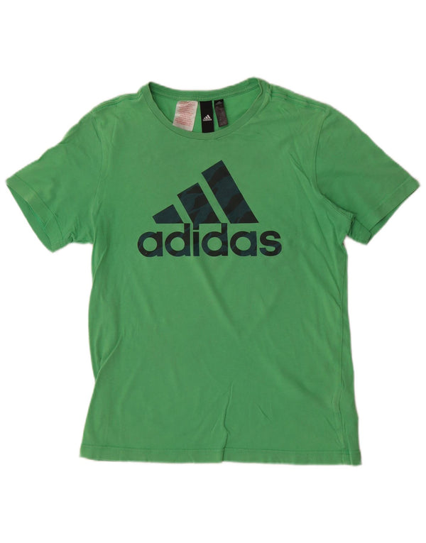 T-shirt grafica Adidas da bambino 13-14 anni in cotone verde