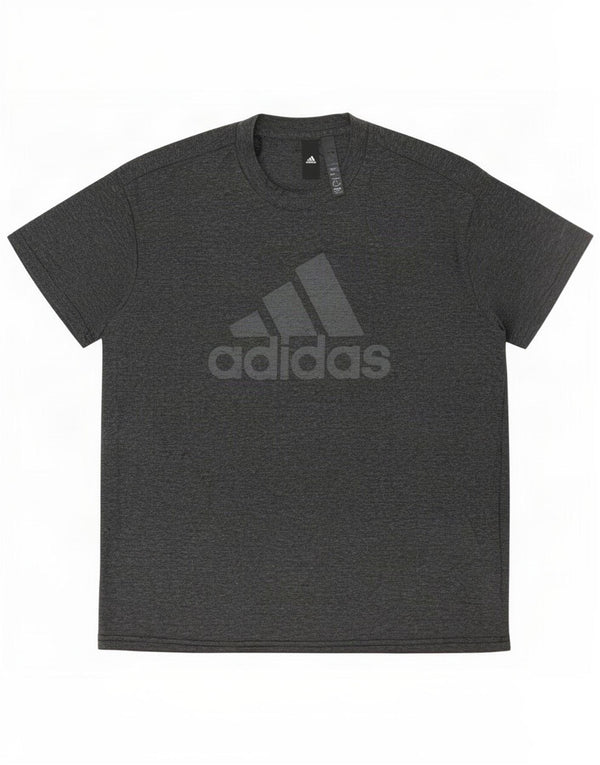 T-shirt grafica da donna Adidas Top UK 16/18 grande poliestere grigio