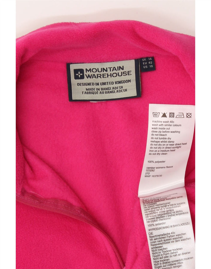 Maglione in pile da donna con collo e zip Mountain Warehouse UK 14 Large Rosa Poliestere