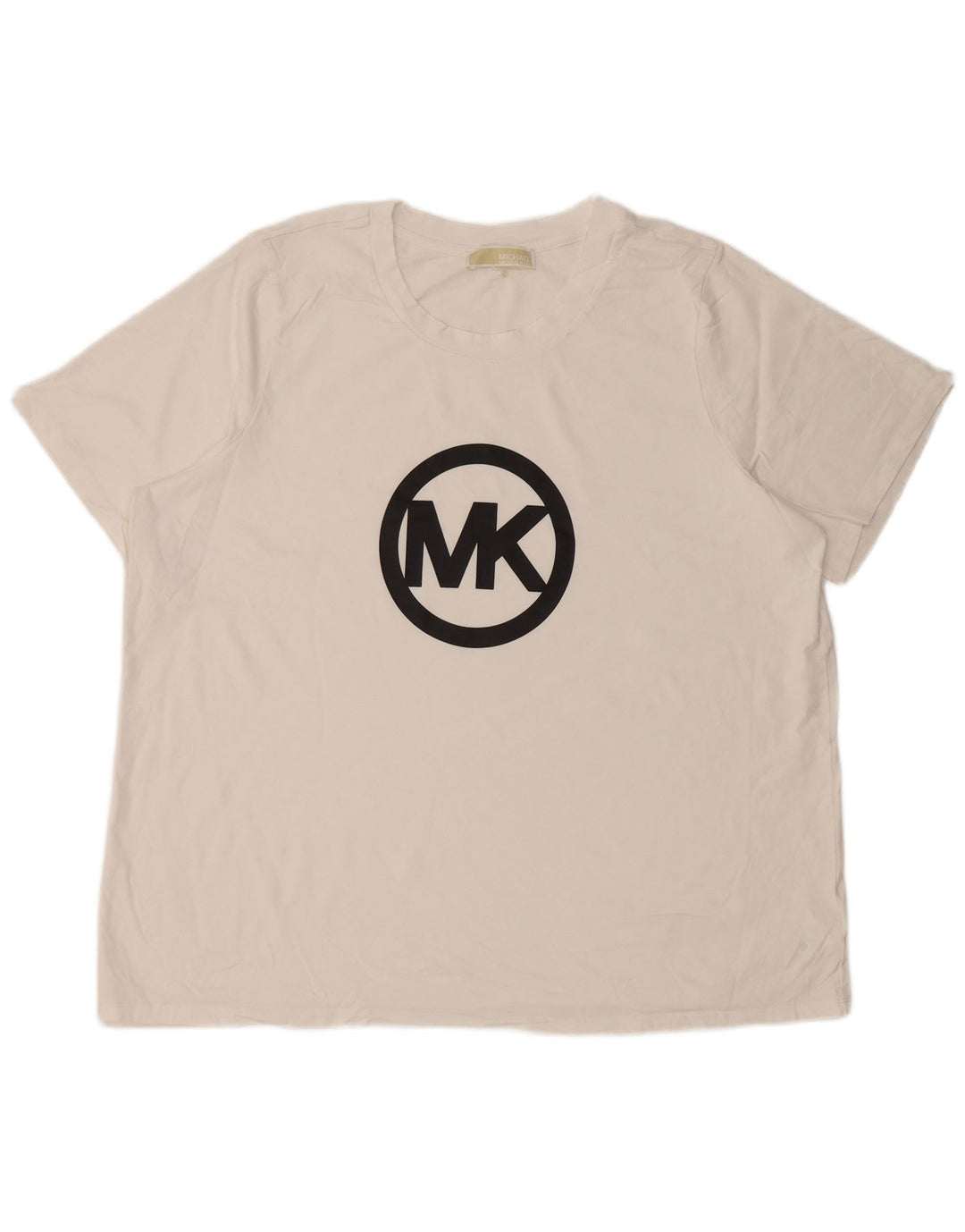 MICHAEL KORS T-shirt grafica da uomo XL in cotone bianco