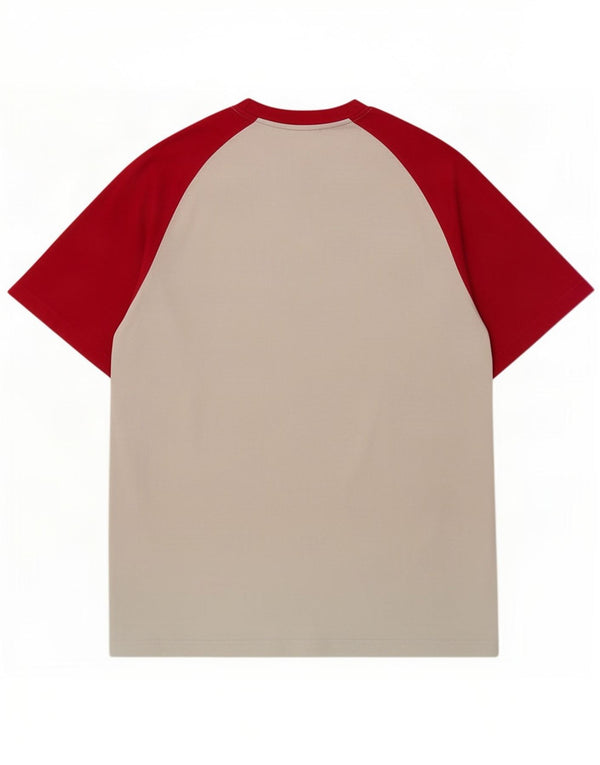 T-shirt grafica da uomo Reebok Top 2XL in cotone color block grigio