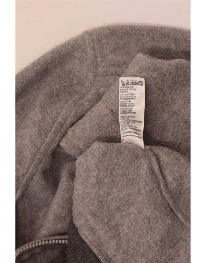 Giacca in pile da donna Marks & Spencer UK 12 Poliestere grigio medio