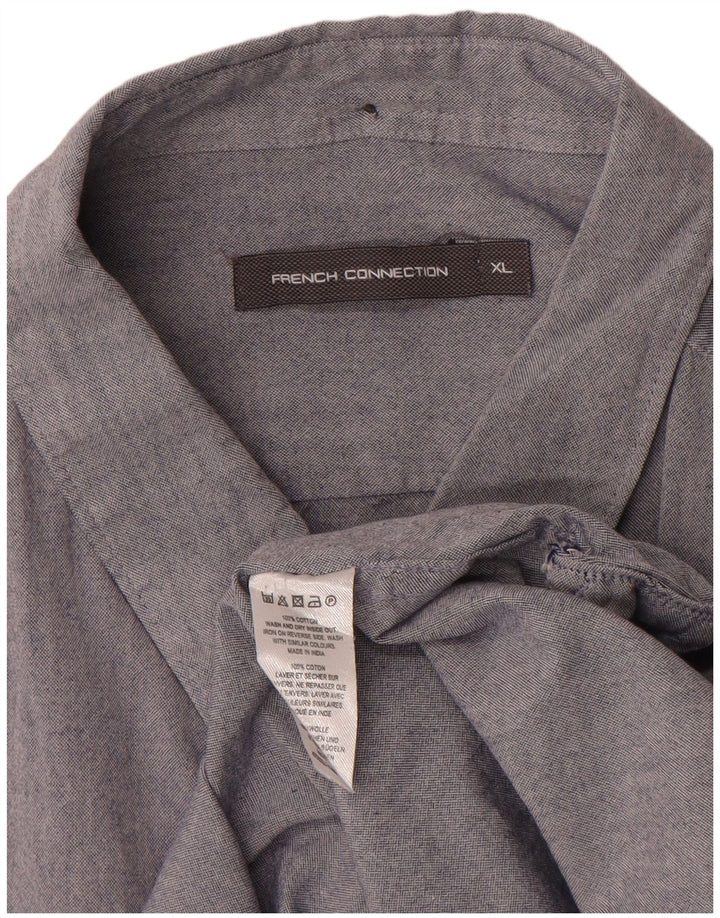 Camicia da uomo FRENCH CONNECTION XL Cotone grigio