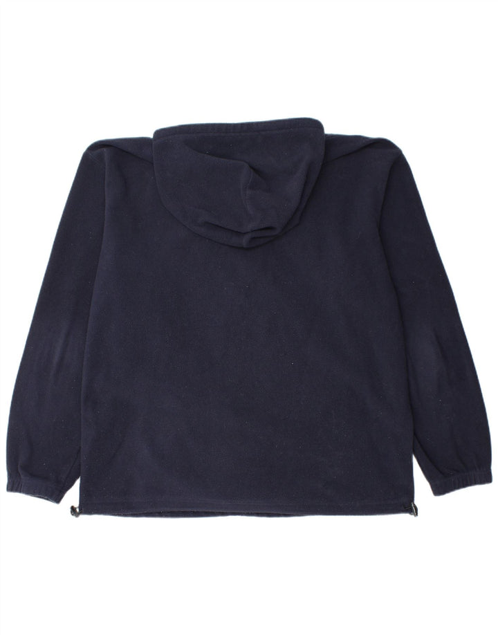 Maglione in pile con cappuccio grafico da uomo Champion, grande in poliestere blu navy