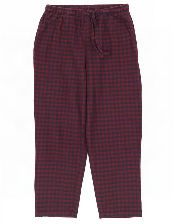 Pantaloni da tuta da notte da uomo Marks & Spencer grandi in cotone a quadretti rossi
