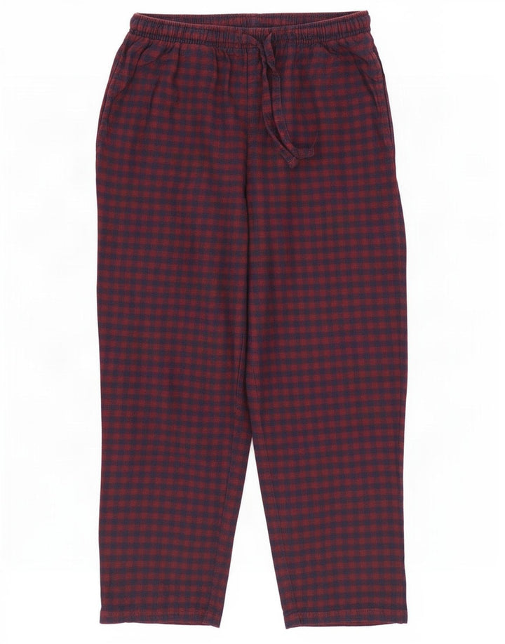 Pantaloni da tuta da notte da uomo Marks & Spencer grandi in cotone a quadretti rossi