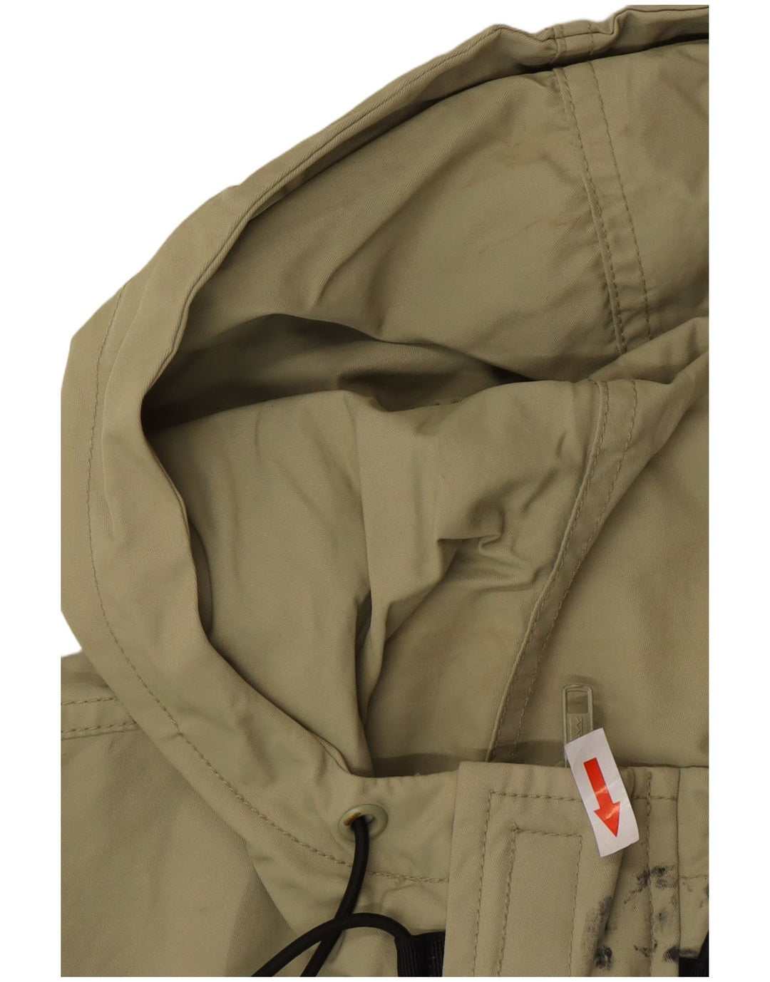 Giacca anorak da uomo con cappuccio CAT UK 40 grande cotone kaki